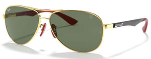 RB487 RAY-BAN FERRARI RB8313M F00871 61 GOLD / GREEN CLASSIC