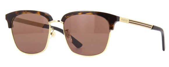 G120 GUCCI GG0697S 002 55 GOLD HAVANA / BROWN