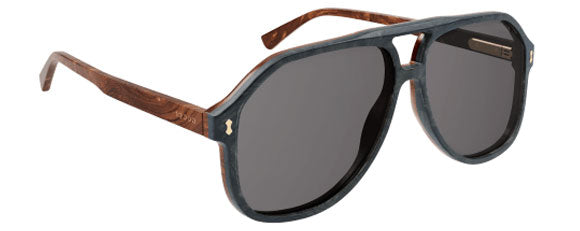 G213 GUCCI GG1042S-003 60 BLUE - BROWN  / GREY