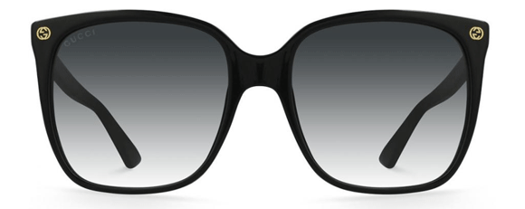 G45 GUCCI GG0022S 001 57 BLACK / GREY