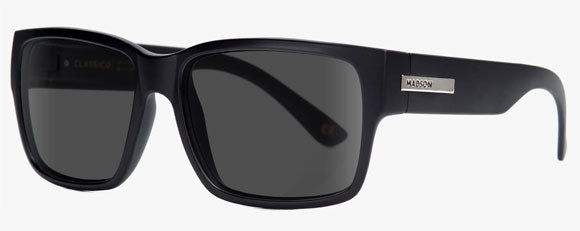 MS016 MADSON CLASSICO 15-0202 59 BLACK MATTE / GREY POLARIZED
