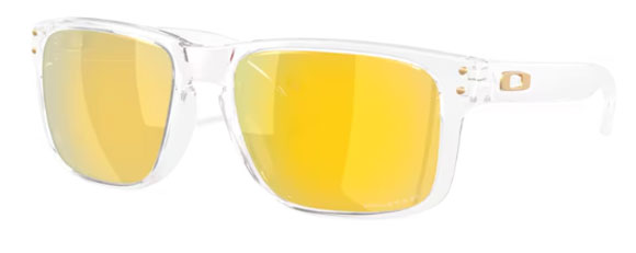 OK212 OAKLEY HOLBROOK OO9102 9102AD 55 CLEAR / PRIZM 24K POLARIZED