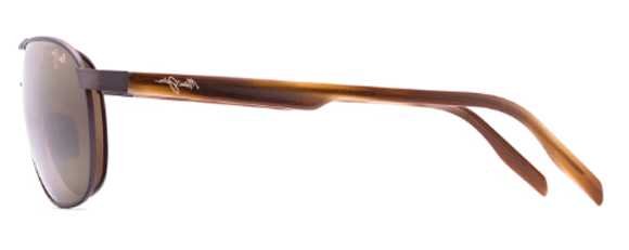 MJ107 MAUI JIM CASTLES H728-01M 61 MATTE CHOCOLATE / HCL BRONZE