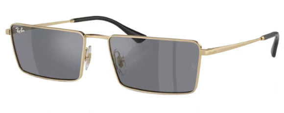 RB452 RAY-BAN EMY RB3741 92136V 56 GOLD  / DARK GREY FLASH SILVER