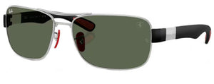 RB597 RAY-BAN RB3763M F03171 64 SILVER / DARK GREEN