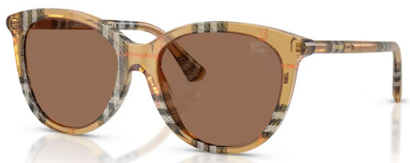 BB050 BURBERRY BE4455 416373 55 CHECK SAND / DARK BROWN