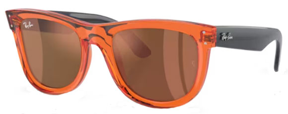 RB337 RAY-BAN WAYFARER REVERSE  RBR0502S 6712GM 53 TRANSPARENT ORANGE / COPPER