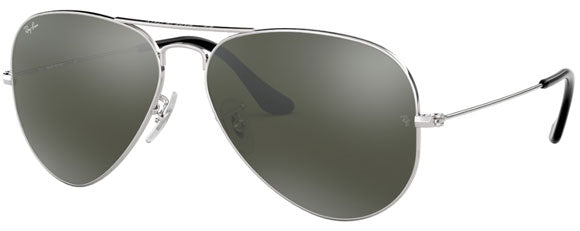 Z17 RAY-BAN AVIATOR LARGE METAL RB3025 W3277 58 SILVER  GRAY MIRRORED