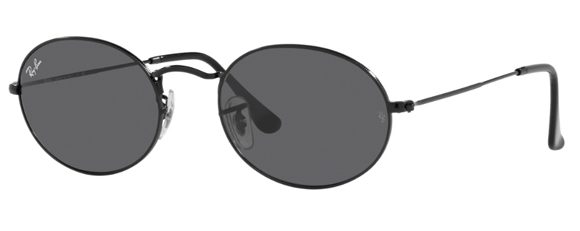 RB313 RAY-BAN OVAL RB3547 002/B1 54 BLACK  / DARK GRAY