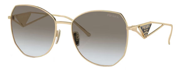 PR165 PRADA PR 57YS ZVN0A7 57 PALE GOLD / GREY GRADIENT