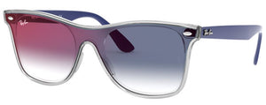 RB134 RAY-BAN BLAZE WAYFARER RB4440N 6356X0 41 MATTE TRANSPARENT / CLEAR GRADIENT BLUE MIRRORED RED