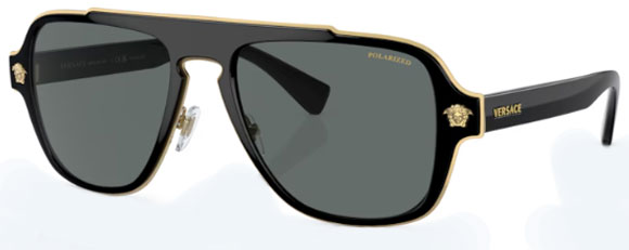 VE141 VERSACE VE2199 100281 56 BLACK / GRAY POLARIZED