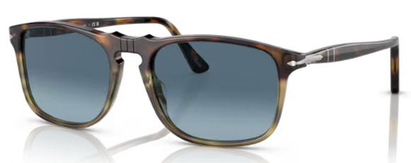 PO160 PERSOL PO3059S 1158Q8 54 TORTOISE SPOTTED BROWN  / AZURE GRADIENT BLUE