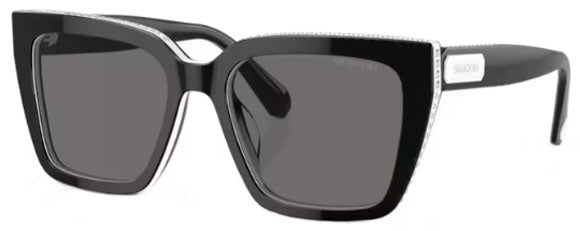 SW008 SWAROVSKI SK6013 101581 54 BLACK  / DARK GREY POLARIZED
