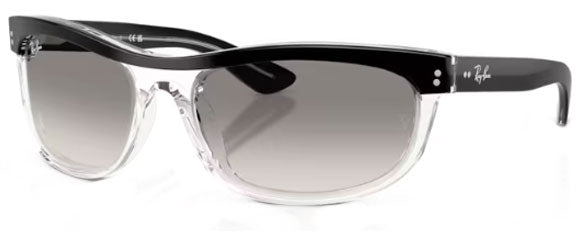 RB689 RAY-BAN BALORAMA RB2489 129432 62 BLACK ON TRANSPARENT / CLEAR GRADIENT GREY