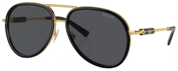 VE205 VERSACE VE2260 100287 60 BLACK  / DARK GREY