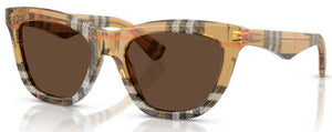 BB042 BURBERRY BE4435 414673 53 CHECK SAND / DARK BROWN