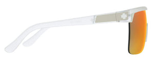 SY040 SPY FLYNN 5050 6700000000045 134 CRYSTAL MATTE  HD PLUS GRAY GREEN WITH RED SPECTRA MIRRORED