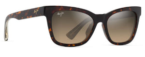 MJM189 MAUI JIM HIWAHIWA HS689-10 SHINY HAVANA WITH TRANSLUCENT LIGHT YELLOW / HCL BRONZE