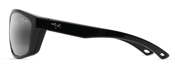 MJM065 MAUI JIM NUU LANDING 869-02 62 BLACK GLOSS WITH RUBBER  / NEUTRAL GREY