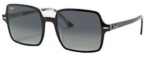 F238 RAY-BAN SQUARE II RB1973 13183A 53 POLISHED BLACK / LIGHT GREY GRADIENT BLUE