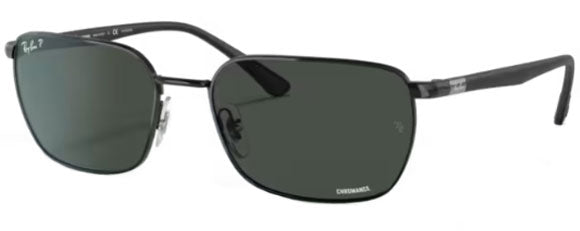RB350 RAY-BAN RB3684CH 002/K8 58 BLACK / DARK GREY POLARIZED