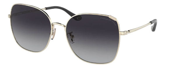 C108 COACH C7997 HC7133 9005T3 57 SHINY LIGHT GOLD / GREY GRADIENT POLARIZED