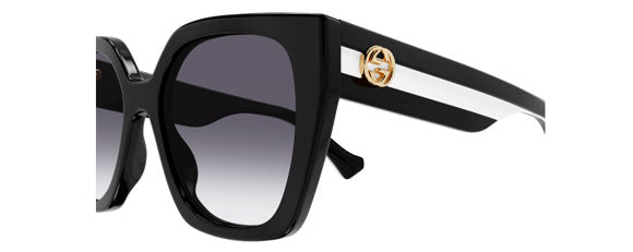 G238 GUCCI GG1300S-004 55 BLACK / GRAY GRADIENT