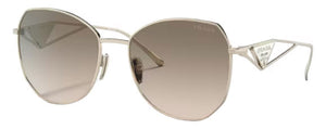 PR166 PRADA PR 57YS ZVN3D0 57 PALE GOLD / LIGHT BROWN GRADIENT LIGHT GREY
