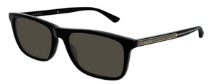 G177 GUCCI GG0381SN 007 57 BLACK - BLACK - GREY POLARIZED