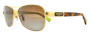 C22F COACH L038 HC7012 9100T5 56 GOLD TORTOISE / BROWN GRADIENT POLARIZED
