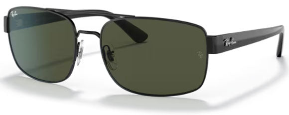RB645 RAY-BAN RB3687 002/31 61 BLACK / GREEN