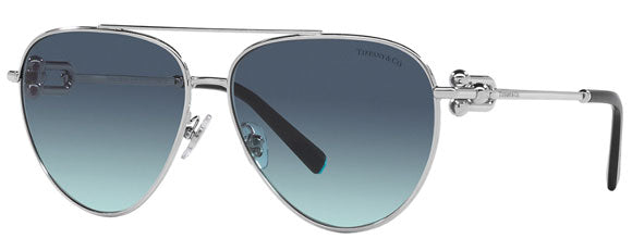 T136 TIFFANY TF3092 60019S 59 SILVER / AZURE GRADIENT BLUE