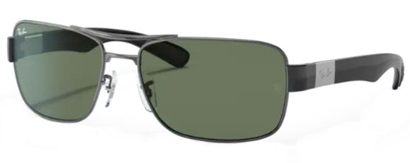 H2 RAY-BAN RB3522 004/71 64 GUNMETAL / GREEN