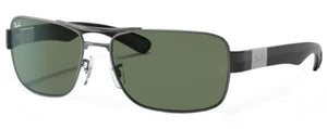 H2 RAY-BAN RB3522 004/71 64 GUNMETAL / GREEN