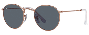 RB305 RAY-BAN ROUND METAL  RB3447 9202R5 53 ROSE GOLD  /  BLUE