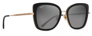 MJ499 MAUI JIM VIOLET LAKE GS843-02 53 BLACK WITH GOLD NEUTRAL GREY