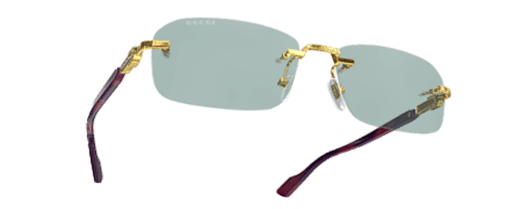 G185 GUCCI GG1221S 003 56 GOLD - BURGUNDY - GREEN