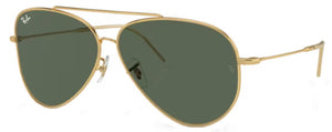 RB335 RAY-BAN AVIATOR REVERSE  RBR0101S 001/VR 62 GOLD / GREEN