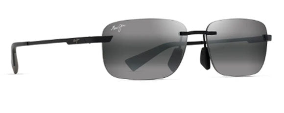 MJM154 MAUI JIM LANAKILA 624-02 59 MATTE BLACK WITH GREY / NEUTRAL GREY