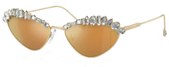 SW017 SWAROVSKI SK7009 40137P 55 PALE GOLD  / BROWN MIRRORED GOLD