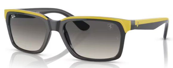 RB475 RAY-BAN RB4393M F62411 56 GREY ON YELLOW / GREY