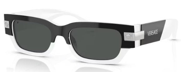VE227 VERSACE VE4465 545987 53 TOP BLACK WHITE  / DARK GREY