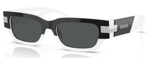 VE227 VERSACE VE4465 545987 53 TOP BLACK WHITE  / DARK GREY