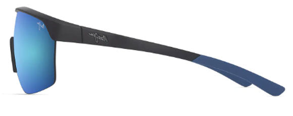 MJM216 MAUI JIM PALUNA B595-02A MATTE BLACK / BLUE HAWAII