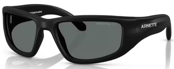 N72 ARNETTE ZYME AN4358 290081 58 RUBBER BLACK / DARK GREY POLARIZED