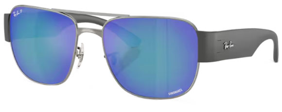 RB622 RAY-BAN RB3756CH 004/4L 59 GUNMETAL / GREY MIRROR BLUE POLARIZED