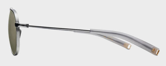 DL02 DITA DLS101-61-03 50 WHITE GOLD  / LAND LENS BROWN POLARIZED