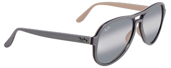 F244 RAY-BAN VAGABOND RB4355 6550GF 58 LIGHT GREY BLUE/ LIGHT BROWN / CLEAR GRADIENT BLUE