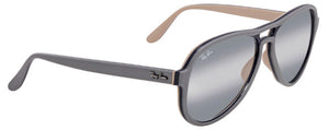 F244 RAY-BAN VAGABOND RB4355 6550GF 58 LIGHT GREY BLUE/ LIGHT BROWN / CLEAR GRADIENT BLUE